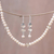 Pearl and citrine jewelry set, 'Pink Lemons' - Pearl Earrings and Necklace Jewelry Set (image 2) thumbail