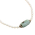 Pearl and jade pendant necklace, 'Touch of Life' - Handcrafted Pearl and Jade Necklace