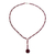 Garnet pendant necklace, 'Serenade Swing' - Garnet pendant necklace thumbail