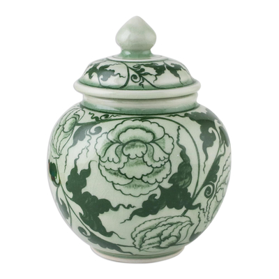 Celadon ceramic jar
