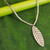 Silver pendant necklace, 'Leaf of Peace' - Silver Pendant Necklace thumbail