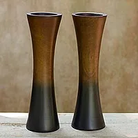 Wood Vases