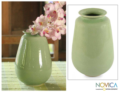 Celadon ceramic vase, Magic