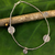 Silver anklet, 'Jungle Dance' - Hill Tribe Silver Charm Anklet (image 2) thumbail