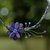 Lapis lazuli choker, 'Midnight Sea' - Lapis Lazuli Flower Necklace thumbail