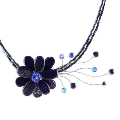 Lapis Lazuli Flower Necklace