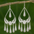 Sterling silver filigree earrings, 'Mystic Rain' - Handcrafted Sterling Silver Chandelier Earrings thumbail