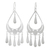 Sterling silver filigree earrings, 'Mystic Rain' - Handcrafted Sterling Silver Chandelier Earrings (image 2a) thumbail