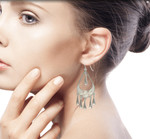 Sterling silver filigree earrings, 'Mystic Rain' - Handcrafted Sterling Silver Chandelier Earrings