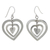 Sterling silver heart earrings, 'Hypnotic Love' - Sterling silver heart earrings thumbail