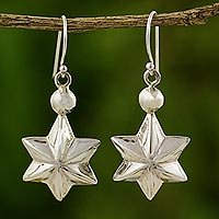 Sterling silver dangle earrings, Starlight