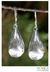 Sterling silver dangle earrings, 'Moon Teardrops' - Sterling Silver Dangle Earrings from Thailand thumbail