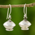 Sterling silver dangle earrings, 'Silver Belles' - Unique Sterling Silver Dangle Earrings thumbail