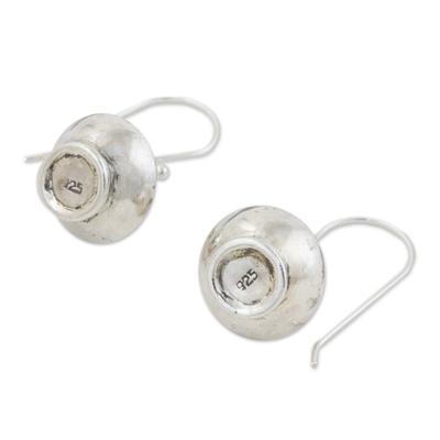 Sterling silver dangle earrings, 'Silver Belles' - Unique Sterling Silver Dangle Earrings