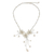 Pearl necklace, 'Bouquet of Pearls' - Handcrafted Floral Pearl Necklace thumbail