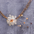 Citrine flower necklace, 'Honey Flower' - Handcrafted Floral Beaded Citrine Necklace from Thailand thumbail
