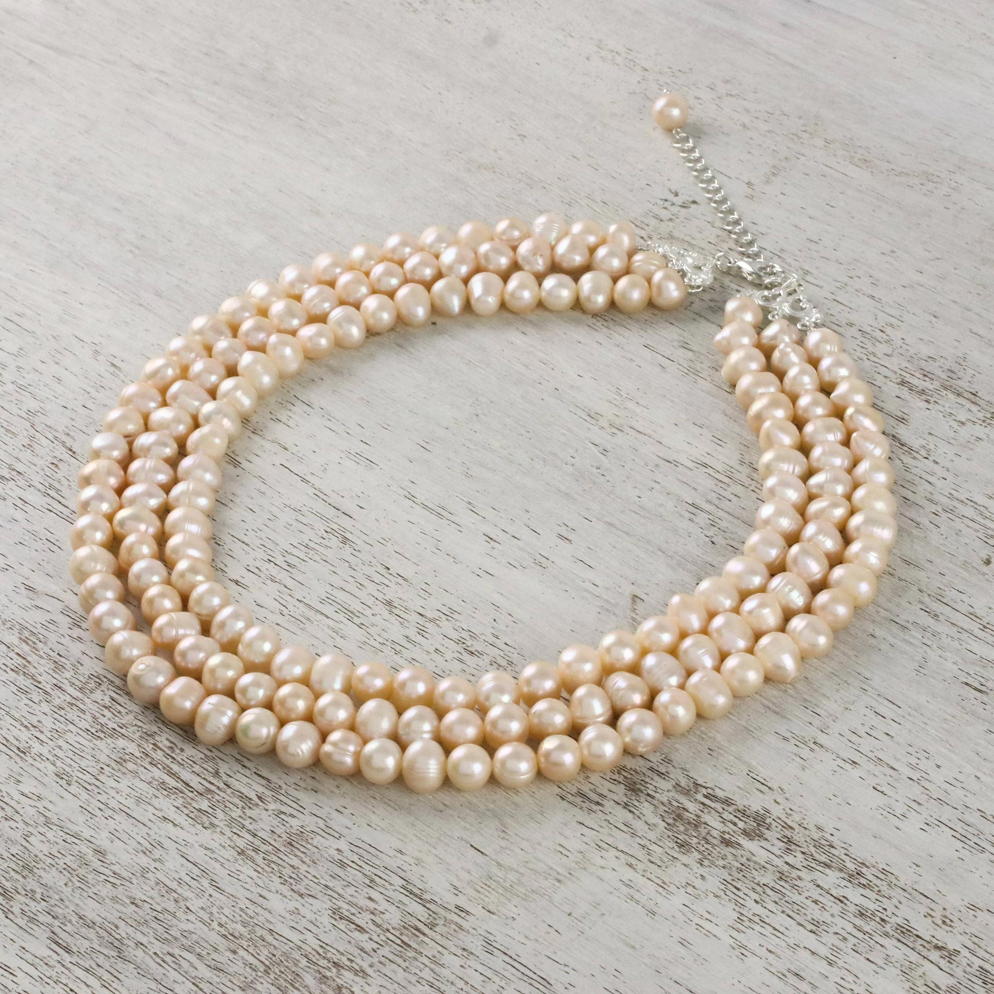 UNICEF Market | Traditional Necklace with Three Strands of Pearls ...