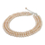 Cultured pearl strand necklace, 'Triple Halo' - Thai Cultured Peach Pearl Triple Strand Necklace (image 2e) thumbail