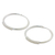 Silver hoop earrings, 'Loop the Hoop' - Fair Trade 950 Silver Hoop Earrings (image 2b) thumbail