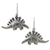 Silberne Ohrhänger - Fair gehandelte Dinosaurier-Ohrringe aus 950er Silber