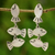 Silver dangle earrings, 'Silver Fishies' - Thai 950 Silver Fish Dangle Earrings thumbail
