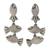 Silver dangle earrings, 'Silver Fishies' - Thai 950 Silver Fish Dangle Earrings (image 2a) thumbail