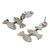 Silver dangle earrings, 'Silver Fishies' - Thai 950 Silver Fish Dangle Earrings (image 2b) thumbail