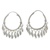 Sterling silver hoop earrings, 'Leaves in the Wind' - Handcrafted Sterling Silver Hoop Earrings (image 2a) thumbail