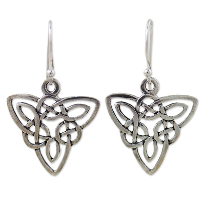 Silver dangle earrings, 'Star Legends' - 950 Silver Dangle Earrings from Thailand
