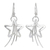 Sterling silver dangle earrings, 'Shooting Stars' - Sterling Silver Dangle Earrings (image 2a) thumbail