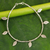 Silver anklet, 'Autumn Medley' - Hill Tribe Silver Anklet thumbail