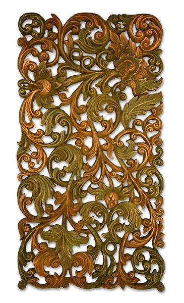 Wood relief panel, 'King of Dragons' - Handcrafted Wood Relief Panel