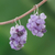 Amethyst cluster earrings, 'Lilac' - Unique Beaded Amethyst Earrings thumbail