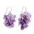 Amethyst cluster earrings, 'Lilac' - Unique Beaded Amethyst Earrings (image 2a) thumbail