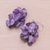 Amethyst cluster earrings, 'Lilac' - Unique Beaded Amethyst Earrings (image 2b) thumbail