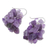 Amethyst cluster earrings, 'Lilac' - Unique Beaded Amethyst Earrings (image 2c) thumbail