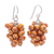 Pearl cluster earrings, 'Golden Grapes' - Handmade Pearl Earrings from Thailand thumbail