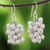 Pearl cluster earrings, 'Sweet White Grapes' - Pearl cluster earrings thumbail