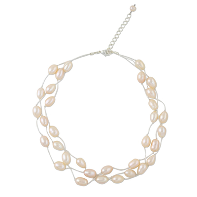 Pearl Choker Necklace Handmade in Thailand