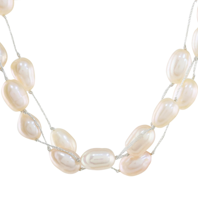 Perlenhalsband - Perlen-Choker-Halskette, handgefertigt in Thailand