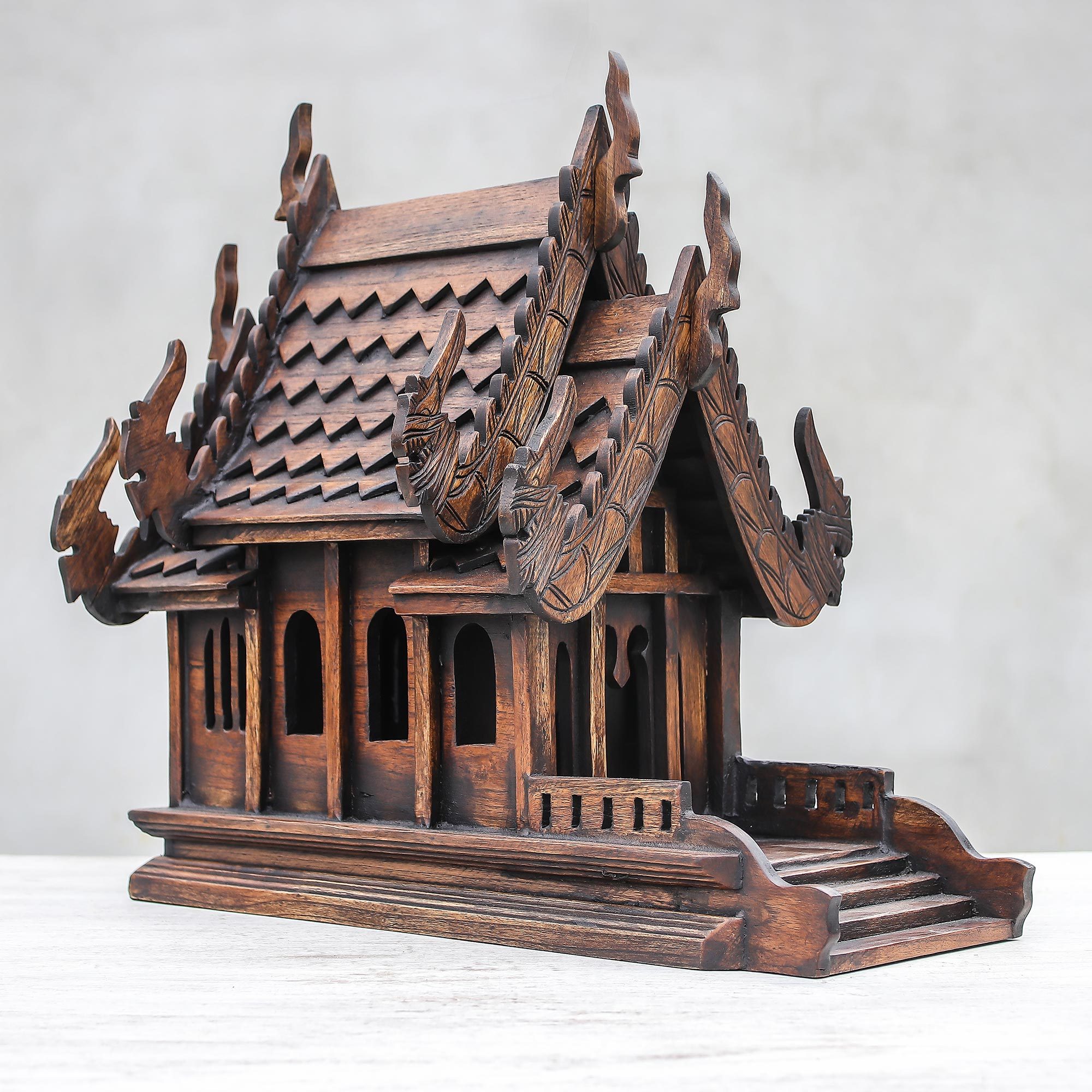 Teak spirit house Guardian Spirit Home NOVICA
