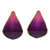 Gold-plated natural orchid button earrings, 'Purple Tears' - Gold Plated Natural Orchid Earrings (image 2a) thumbail