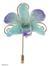 Natural orchid gold-plated stickpin, 'Forever Blue' - Natural Orchid Gold Plated Stick Pin  thumbail