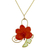 Natürliche Orchideenblüten-Halskette, 'Tropicana' - Natürliche Orchideenblüten-Halskette