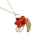 Natural orchid flower necklace, 'Tropicana' - Natural orchid flower necklace (image 2e) thumbail