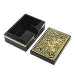 Lacquered wood box, 'Kings at War' - Lacquerware Mango Wood Decorative Box