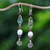 Ohrringe aus Jade und Granat - Handgefertigte Ohrringe aus Jade und Perlen