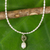 Pearl and jade pendant necklace, 'Lucky Cycle' - Handcrafted Pearl and Jade Necklace thumbail