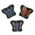 Lacquered wood boxes, 'Butterflies in Bloom' (set of 3) - Lacquered wood boxes (Set of 3)