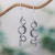 Sterling silver dangle earrings, 'Infinity Serpent' - Sterling Silver Snake Earrings thumbail